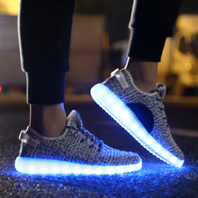 LED Shoes Unisex led shoes for adults luminous for Women USB charge colorful lights Noctilucent casual Shoes No Logo X0254