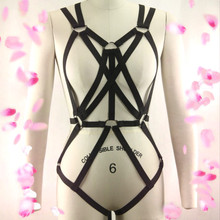 2016 new fashion pastel goth garter belt gothic body harness bra Rave wear Binding sexy women cage bondage lingerie black retail