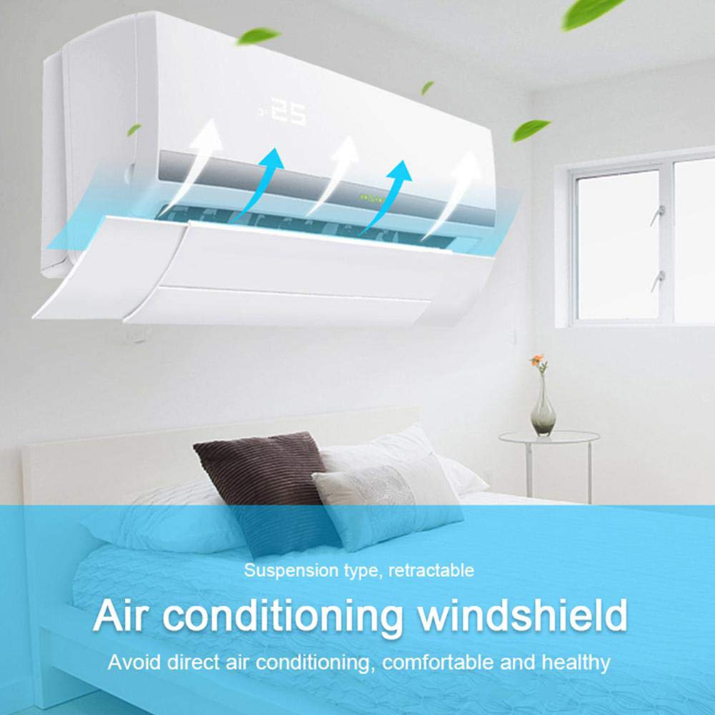 Material pl/ástico Ligero Evitar Que el Aire sople Recto de una Sola Pieza Conveniente para 54-84cm /ángulo Ajustable Desviador del Aire Acondicionado para el Aire Acondicionado Central de Techo