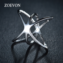 ZOEVON 2015 White Gold Plated Trendy Womens Mid Finger Ring Female Criss Ring X Shape with