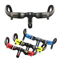 TOSEEK FULL Carbon Integrated Handlebar 400 420 440mm With 80 90 100 110 120mm Stem Uplift