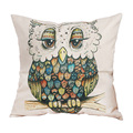 new arrival cheap price 45cm 45cm owl pattern cushion cover cotton linen home decor case throw