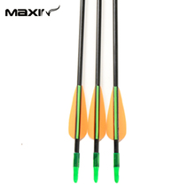 2015 Maxin 30inch Length Arrow 6mm Shaft Fiberglass Plastic Fletching Archery Hunting Arrows For Compound Bow