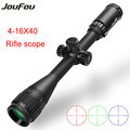 JouFou 4 16X40 AOL Hunting Riflescope Green Red Blue Illumination Tactical Rifle Scope Fully Multi coated