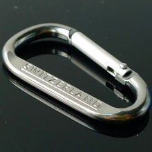 Aluminum Alloy D Shape Climbing Carabiner Screw Lock Bottle Hook Buckle Hanging Padlock Keychain Camping Hiking