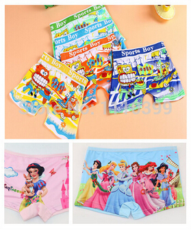 1pc Children cotton underwear boys underwear girls underwear cueca infantil cartoon boy boxers pant children briefs
