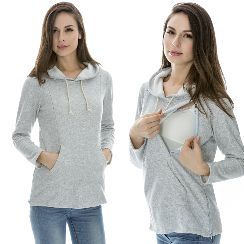 Maternity Sweater Nursing tops Thickened Warming ...