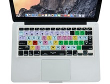 Latest Functional Final Cut Pro X 10 Shortcut Silicone Keyboard Cover Skin for Macbook Air 13 inch, for Pro 13, 15, US&European