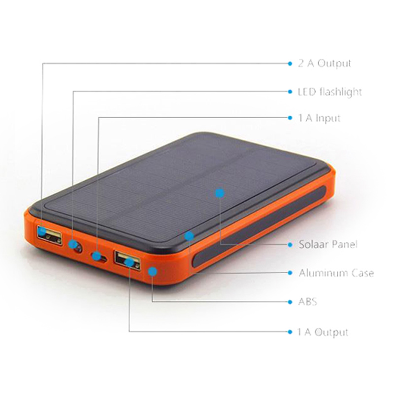 DCAE New Solar Power Bank 10000mAh Dual USB Metal Case Li-Polymer Battery Sun Charger PowerBank for all mobile phone DCAE New Solar Power Bank 10000mAh Dual USB Metal Case Li-Polymer Battery Sun Charger PowerBank for all mobile phone