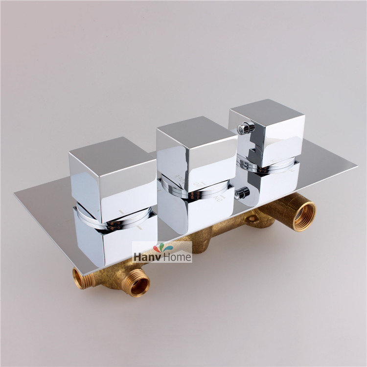 Brass Thermostatic Mixing Valve, Adjust the Mixing Water Temperature Thermostatic mixer for Shower Set