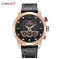 LONGBO Luxury Brand Men Genuine Leather Watch 2016 Men s Casual Military Sports Waterproof Wristwatch Relogio