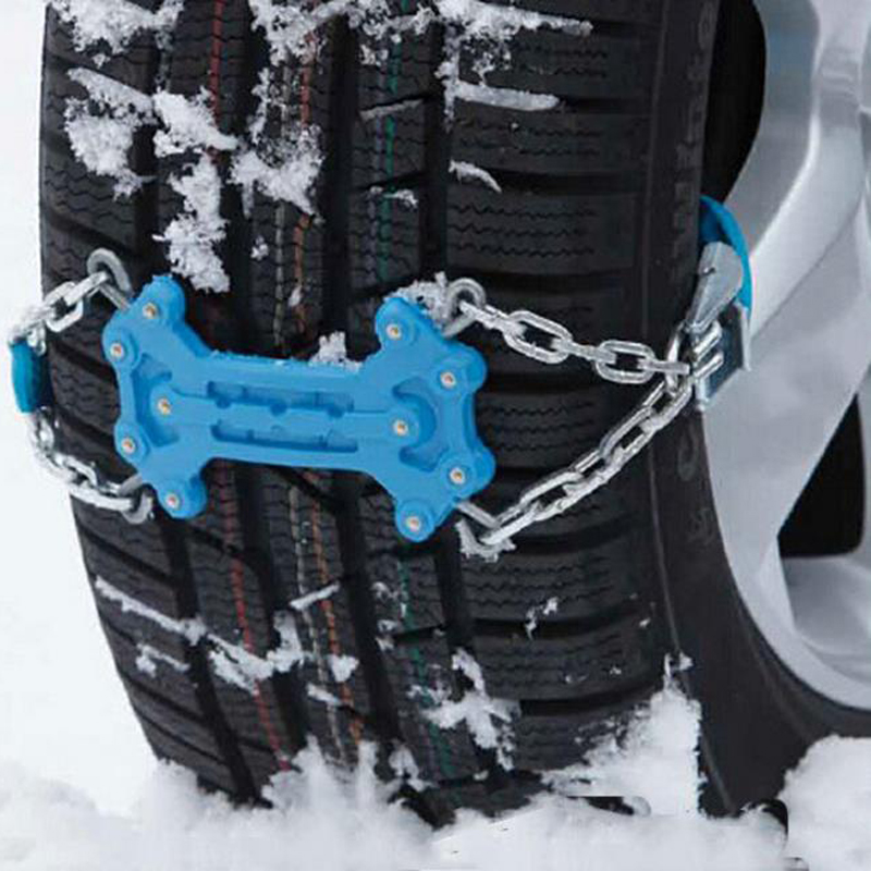 2pcs one for all universal Rubber+metal snow chain portable Anti skid