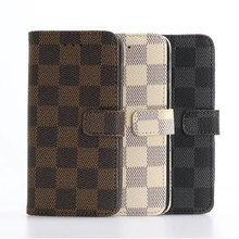 For Sony XP High Quality Elegant Tartan Design Wallet Card Holder Stand Leather Case for Sony XP Grid Phone Bags