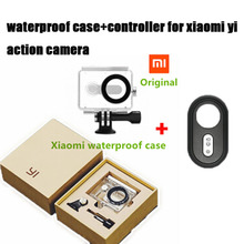 Original Xiaomi Yi Camera Waterproof Case, Mi Yi 40M Diving Sports Waterproof Box + Bluetooth remote controller for Yi Camera