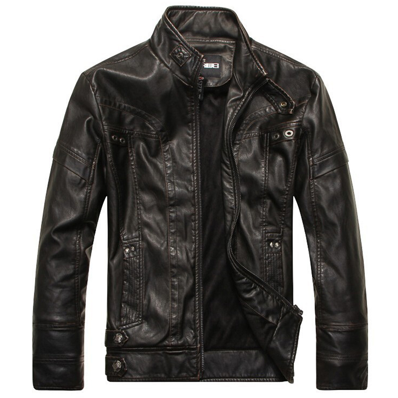 Leather Jacket Men chaqueta Jaqueta Couro Masculino Bomber PU Leather Jacket Coat Motorcycle Jackets jaqueta de couro masculina