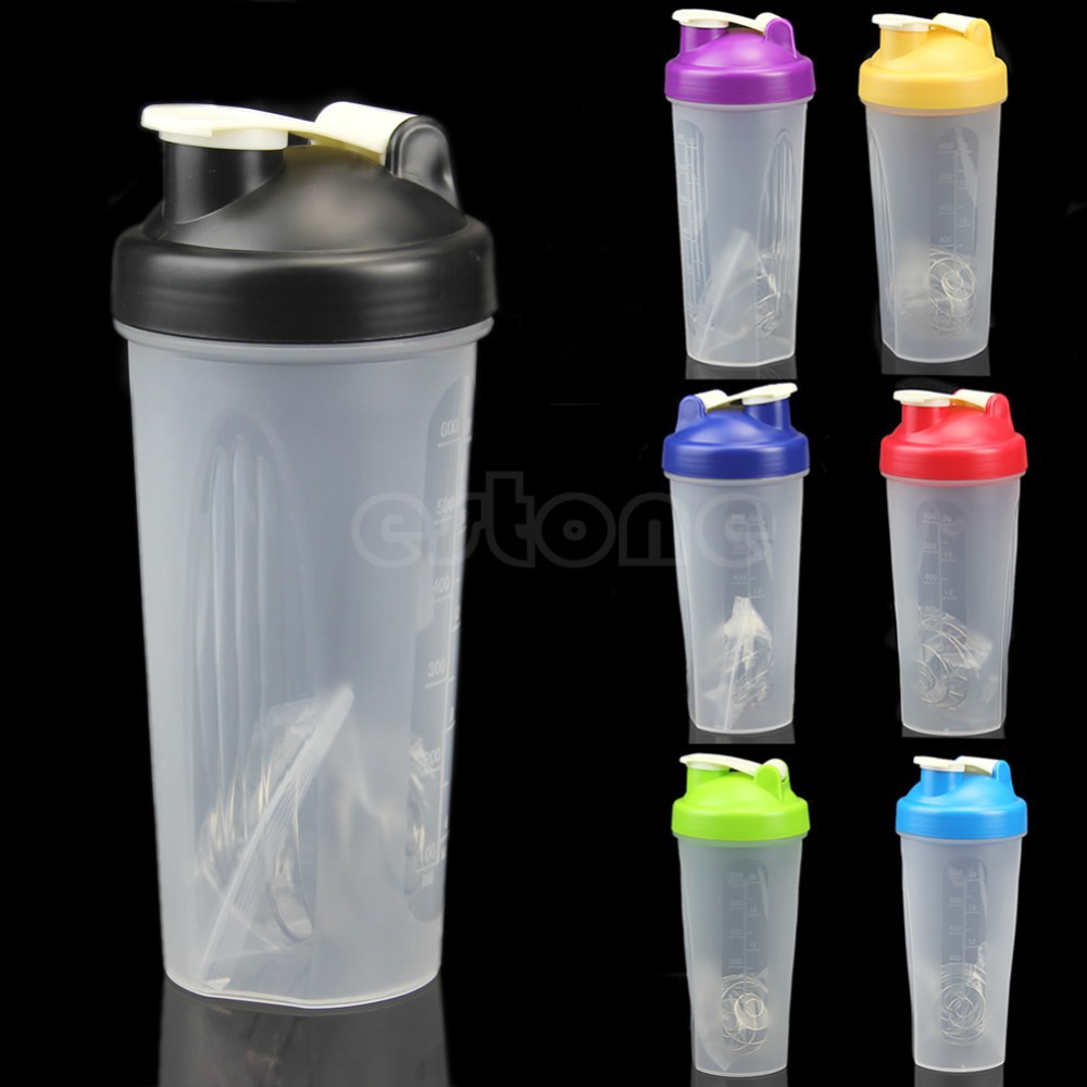 d75 600ML Smart Shake Gym Protein Shaker Mixer Cup Blender Bottle Drink