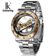 Original IK Tourbillon Mechanical Wrist watches men luxury brand business skeleton automatic men self wind Top