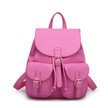 2016 Designer Men Backpacks Pu Leather School Bag For Teenagers Black Women Backpack Travel Feminina