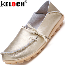 2016 Genuine Leather Mother Shoes Women Loafers Soft Loafers Women Shoes Leisure Female Driving Shoes Heel Ladies Harajuku
