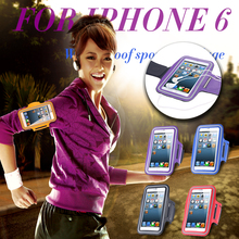 Waterproof Sports Running Arm Band Leather Case For iphone 6 4 7 inch Mobile Phone Holder