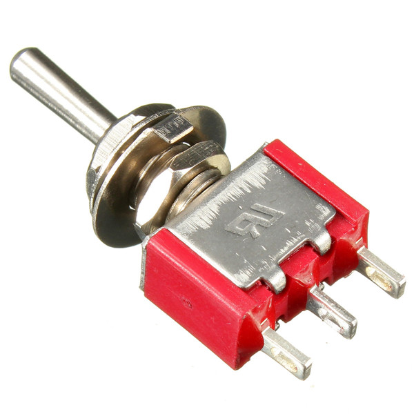 NEW Red 3 Pin ON OFF ON 3 Position SPDT Mini Toggle Switch AC 6A 125V