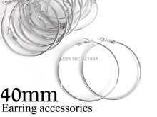 500pc/lot rhodium plated french circle hooks earring