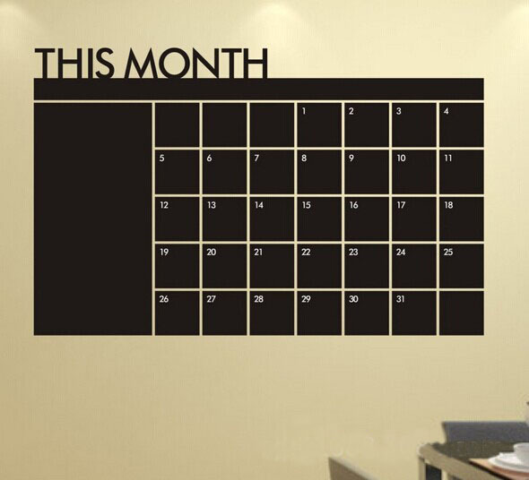 Papan tulis kalender Home Decoration Diy Bulanan Vinyl Dinding Decal