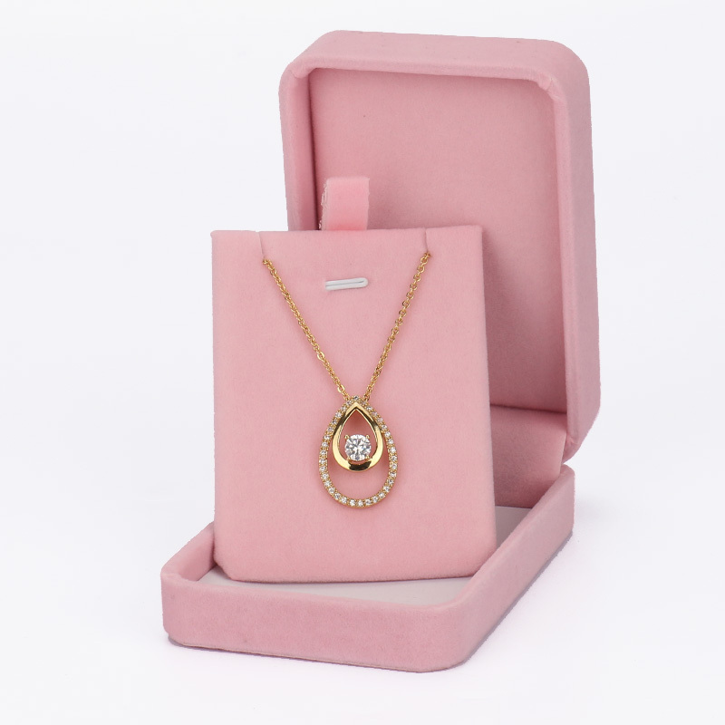 custom paper hot pink jewelry gift boxes high end custom box packaging necklace hot selling