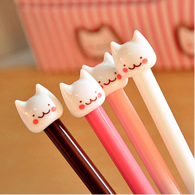 4pcs/lot New Cute Cat Kawaii Korea Novelty Gel pens Stationery Creative Gift Stationery Toys Free shipping