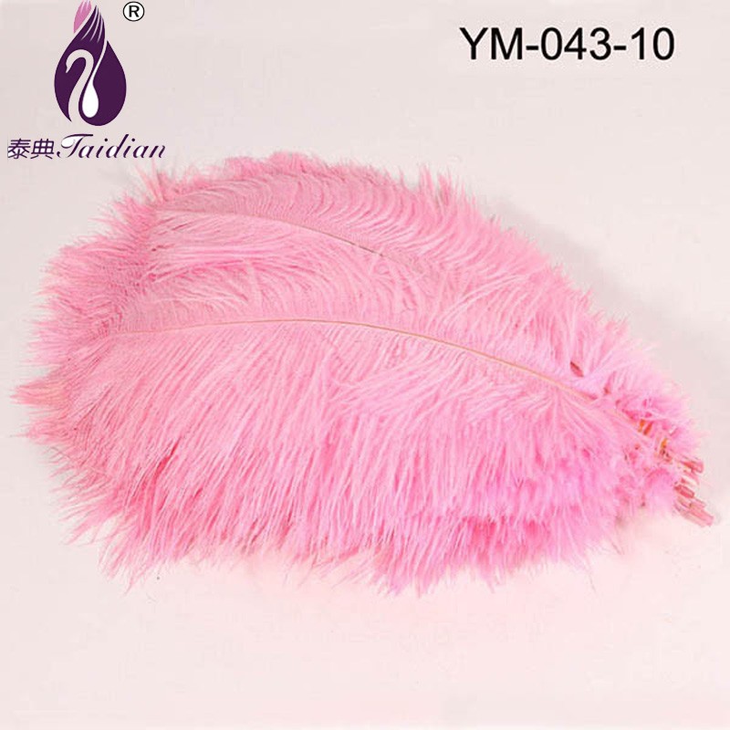 10# Ostrich Feather Plume wedding decoration, pink DIY Decoretion Feather ,Natural Ostrich Feather fringe