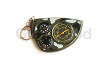 LX 2M Mini Odometer Thermometer Compass Great For Hiking Camping Cycling Hunting Survival Keychain Distance Measuring