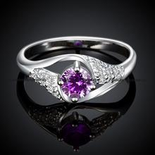 New Fashion Brand Rhinestone Jewelry For Women AAA Ruby CZ Diamond Engagement Wedding Finger Rings Free