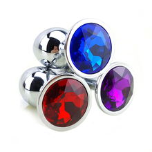 12 Colors Metal Anal Sex Toys For Women & Men, Anal Butt Plugs + Crystal Jewelry, Booty Beads,Anal Tube, Sex Products