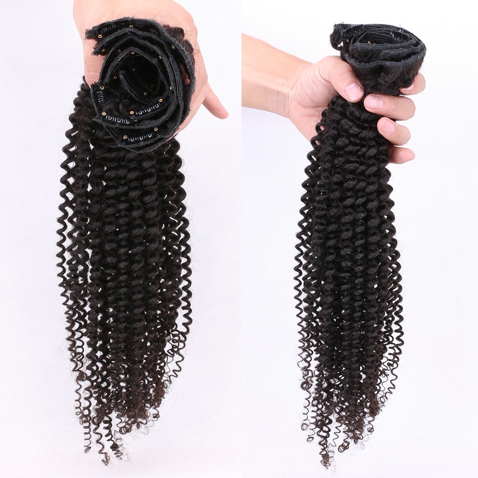 kinky curly clip in hair extension 66