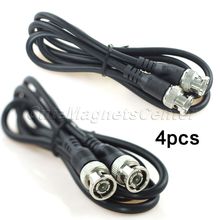 4pcs/lot High Quality New BNC Male to BNC Male SYV-75-3 M/M Cord CCTV Camera 1M Coaxial Cable  Free Shipping Hot Sale