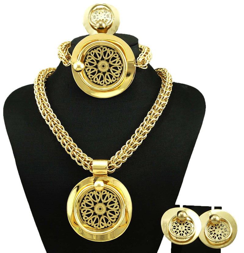 Buy dubai 24k gold plated jewelry fine jewelry sets