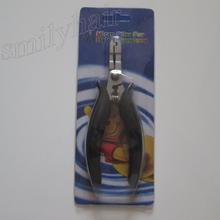 steel extension pliers Black handle pliersmini 4mm plier U-shaped tip for hair extensions Hair extension tools