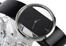 Relojes Mujer 2015 New Fashion Leather Quartz Watch Women Transparent Minimalism Dress Watches For Ladies Reloj