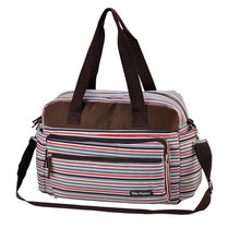 Hot selling!print stripe diaper bags shoulder messenger large capacity multifunctional stroller mummy bag maternity nursing bags