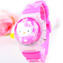Con luz niño de la historieta gel de sílice tapa relojes reloj electrónico 163698