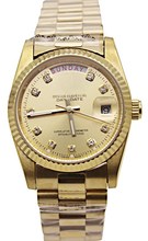 Lujo MENS mecánico automático oro DAY DATE II hombres reloj perpetuo caballeros 118208 presidente de buceo de CHOCOLATE relojes