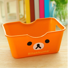 Cartoon Printed Box Relaxed Bear Rectangle Organizador Desktop Sundries Finishing Plastic Box Hot Sell Containers For