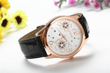 2015 Fashion Luxury Crystal Women Dress Watches Leather Strap Quartz Watch Women Watches relojes montre femme