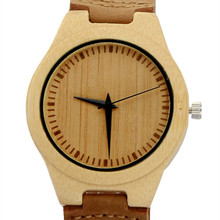 Fashion Stylish Men’s White Bamboo Wood Watch With Janpen MIYOTA Movement With Genuine Cowhild Leather Best Gift For Friends