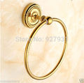 Free Shipping Wholesale And Retail Bathroom Round Towel Ring Solid Brass Wall Mounted Towel Hanger Towel
