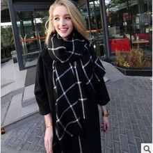Scarf Women Tartan scarves Tartan Plaid Scarf scarves Beige Cozy Checked Blanket Oversized Wrap Shawl