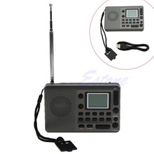 Free Shipping Hot Portable Digital Tuning LCD Receiver TF MP3 Player AM FM SW Full Band