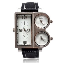 Au lait oulm reloj del cuarzo cuadrado relojes mens moda del reloj para hombre de la personalidad ocasional q048