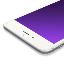 6 / 6s plus Blue Anti uv Tempered Glass Screen Protector For Apple iphone 6 6s 4.7 no Fingerprint Frosted Clear HD Front / back