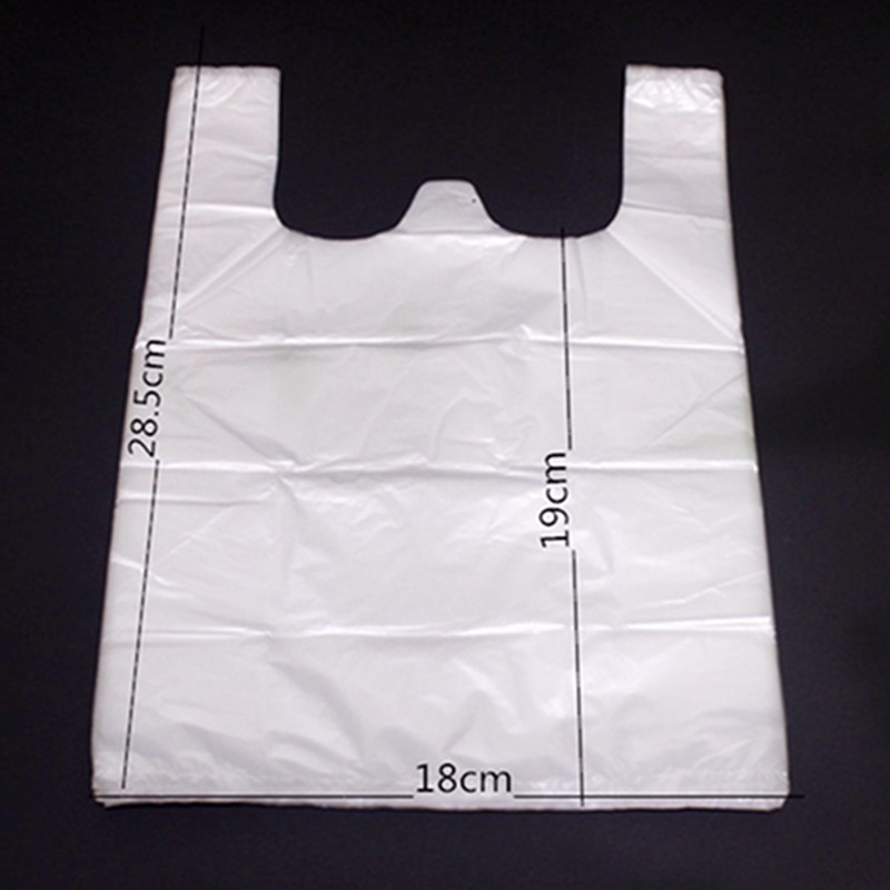 Wholesale Multifunction White Vest Style Plastic Carrier Bags Grocery Packaging Bags 28.5X18cm ...